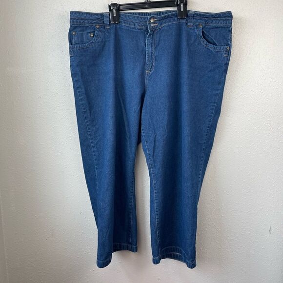 Woman Within Denim Pants Size 28W EUC - Picture 1 of 6